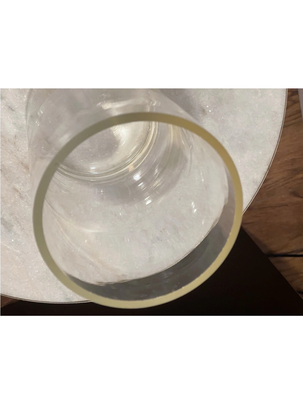 Cylinder Heavy Duty glass vase Used Not Brand New, Has A Yellow Hue Please Look - Picture 2 of 5